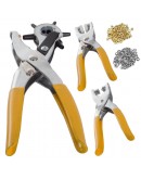 Комплект за колан, кожа, перфорирани отвори, нитове, капси, винтове